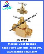 JIS F7379 30K Marine Cast Bronze Stop Valve with Bite Joint