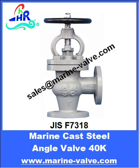JIS F7318 40K Marine Cast Steel Angle Valve