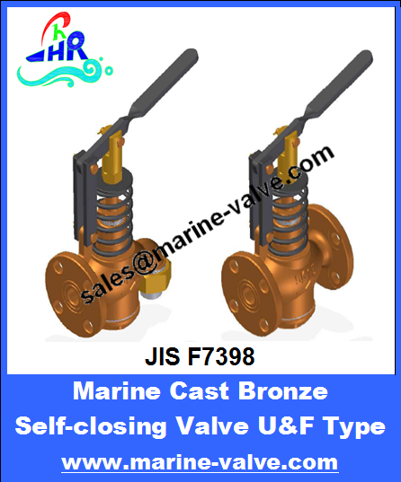 JIS F7398 5K 10K Cast Bronze Self-closing Valve F Type
