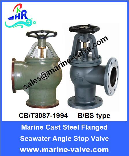 CB/T3087-1994 Cast Steel Flanged Angle Seawater Stop Valve