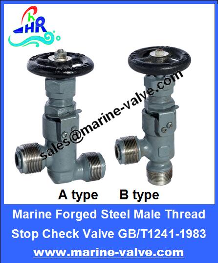 GB/T1241-1983 Forged Steel Male Thread Stop Check Valve
