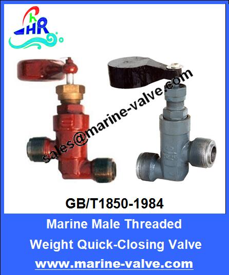 GB/T1850-1984 Marine Male Thread Weight Quick-Closing Valve