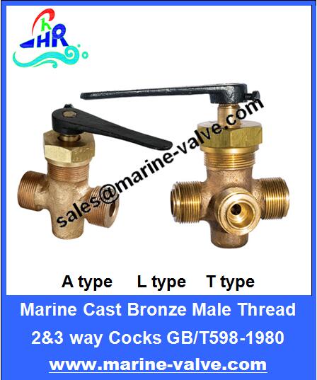 GB/T598-1980 Marine Bronze Flanged Male Thread Packed Cocks