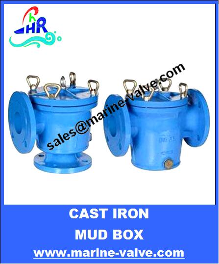 DIN PN16 Cast Iron Flanged Mud Box Straight Type
