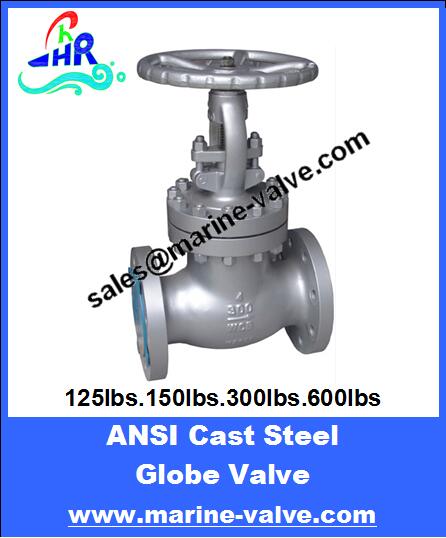 API 125lb/150lb/300lb/600lb Cast Steel Flanged Globe Valve
