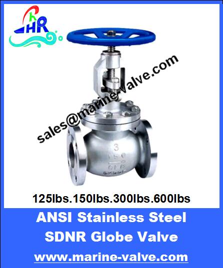 API 125lb/150ls Stainless Steel Flanged SDNR Globe Valve