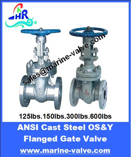 API 900lbs Cast Steel Gate Valve OS&Y Solid Wedge