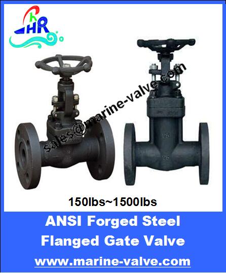 API 125~1500lbs Forged Steel Gate Valve Flanged Ends