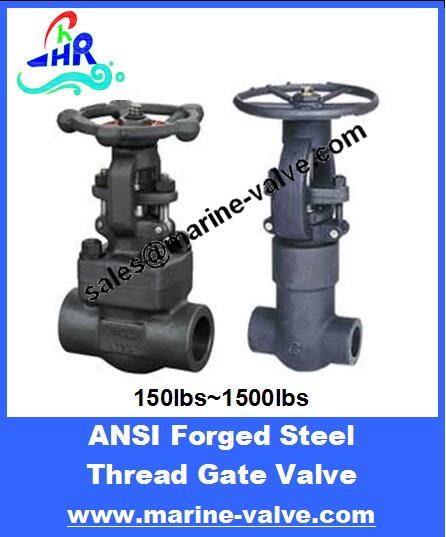 API 150~1500lbs Forged Steel Gate Valve Thread Ends