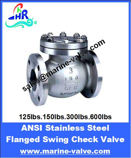 API 125~600lbs Stainless Steel Lift Check Valve Flanged End