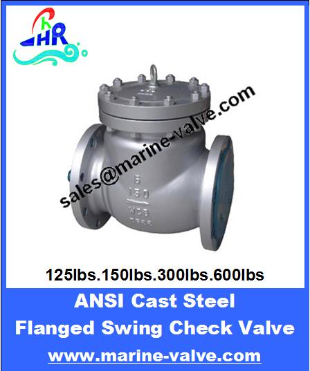 API 900lbs Cast Steel Swing Check Valve Flanged End