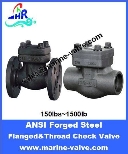 API 150~2500lbs Forges Steel Check Valve Thread End