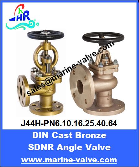 DIN Bronze Flanged SDNR Angle Valve PN6/10/16/25/40/64