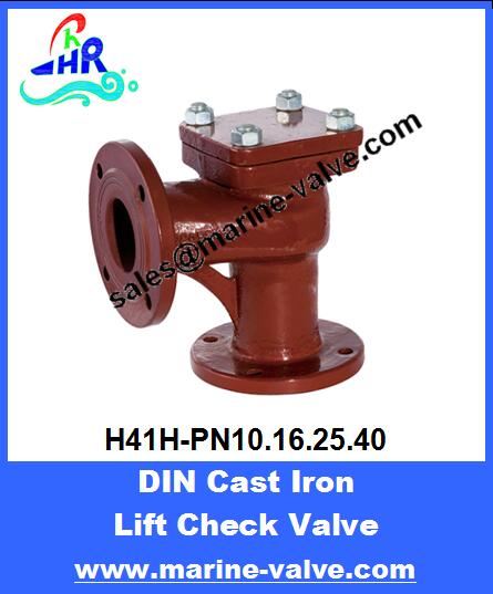 DIN Cast Iron Flanged Lift Angle Check Valve PN10/16/25/40