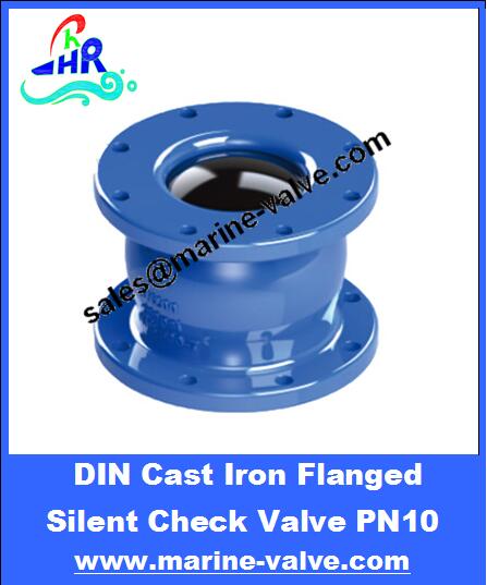 DIN Cast Iron Flange Silent Check Valve PN10 PN16