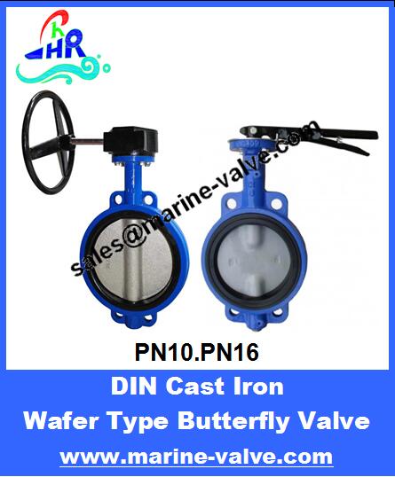 DIN Wafer Type Butterfly Valve Cast Iron PN10.16