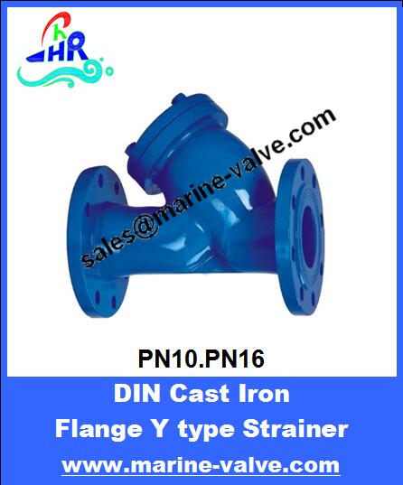 DIN Y Strainer Cast Iron Flanged End PN10.16