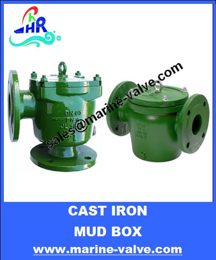 DIN Cast Iron Mud Box Angle Type Flanged End PN10.16
